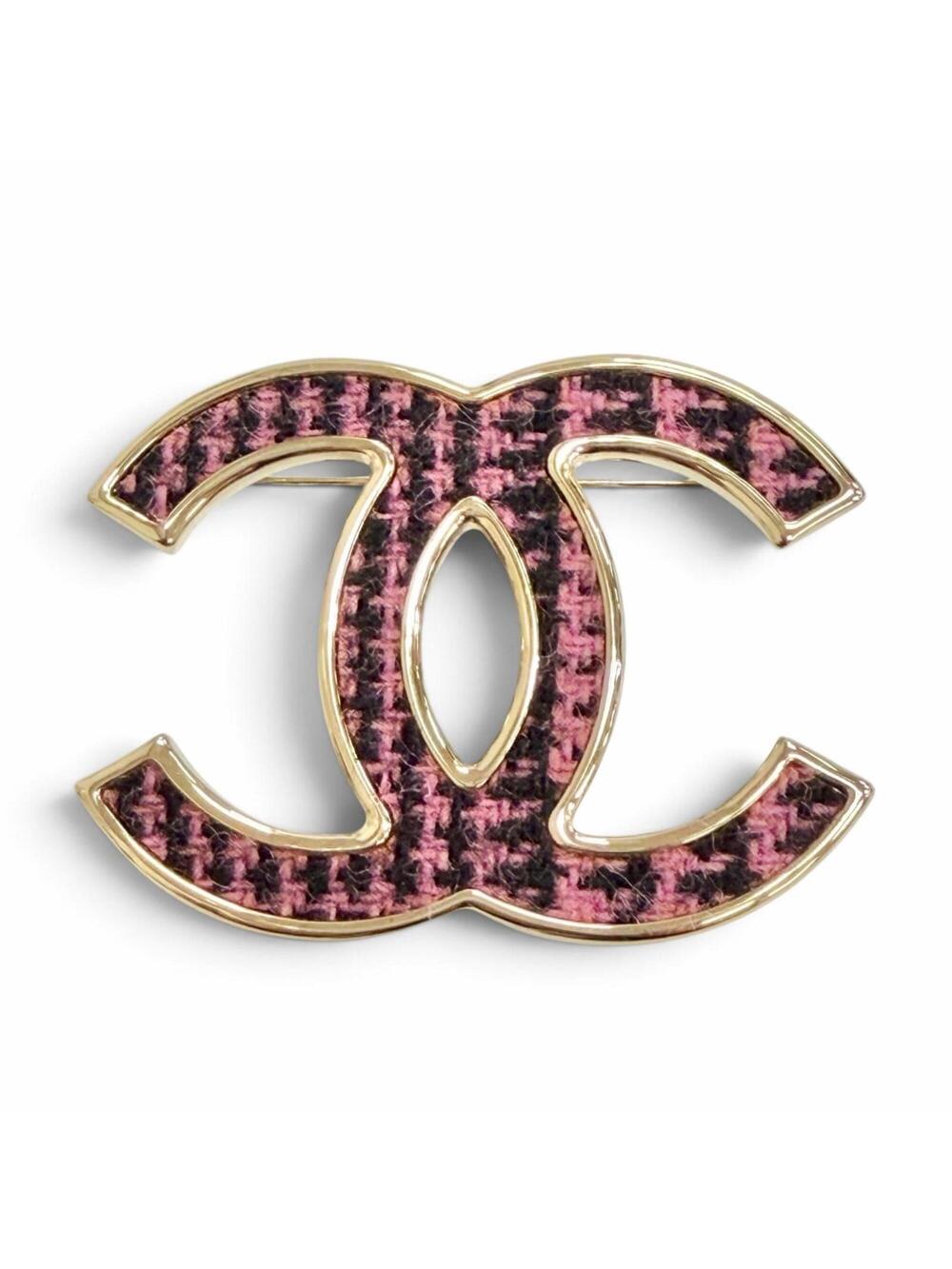 Chanel Cc Logo Brooch Gold-Tone Metal #371457C80B